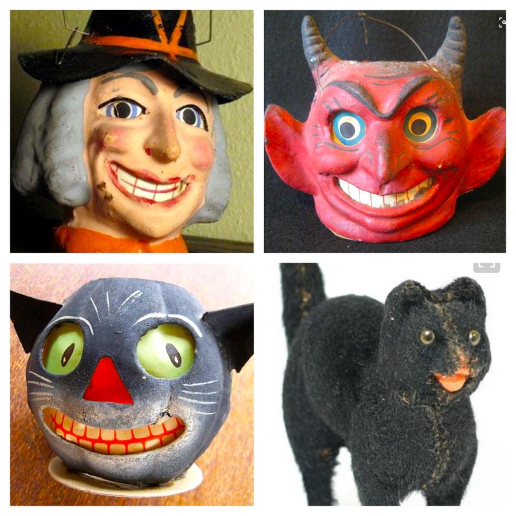 Vintage German Halloween Candy Containers