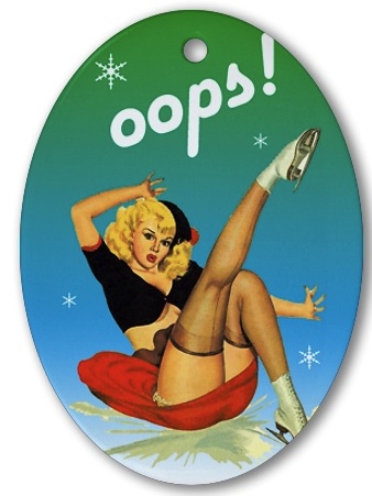 PinUp Girl Ornament Blonde