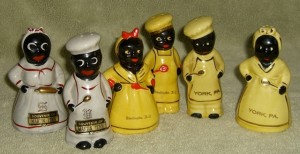 Black Americana Souvenir Mammy Pappy Salt and Pepper Shkaers