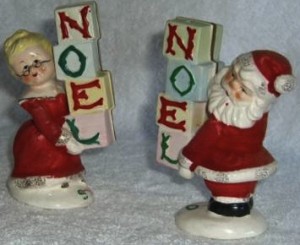NAPCO NOEL SANTA MRS. CLAUS SALT PEPPER SHAKERS