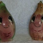 Vintage Anthropomorphic Onion Salt & Pepper Shakers