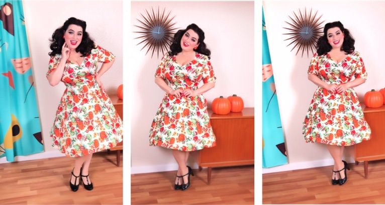 Hell Bunny New Collection  Party Vintage Retro 50's Pumpkin Harvest Dress