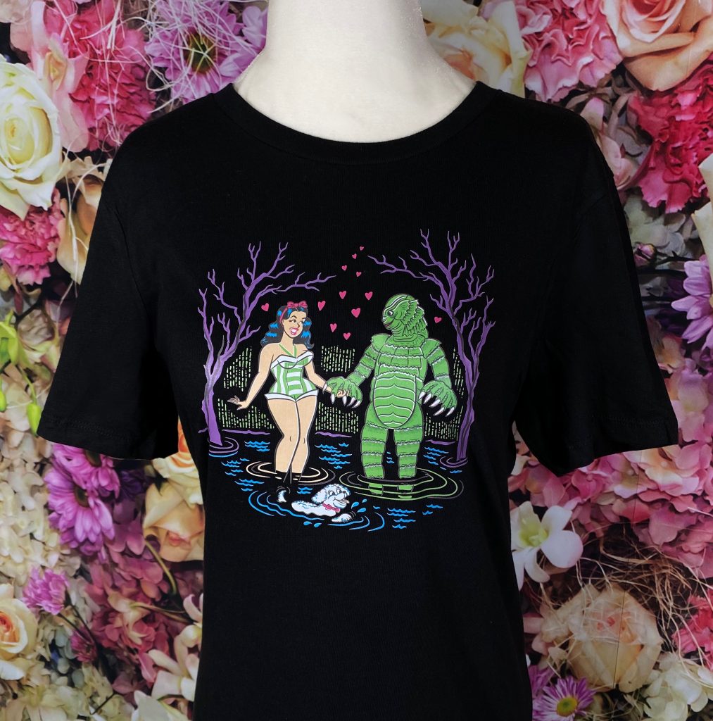 Vintage 1970s creature from black lagoon  iron on t shirt transfer horror tv 