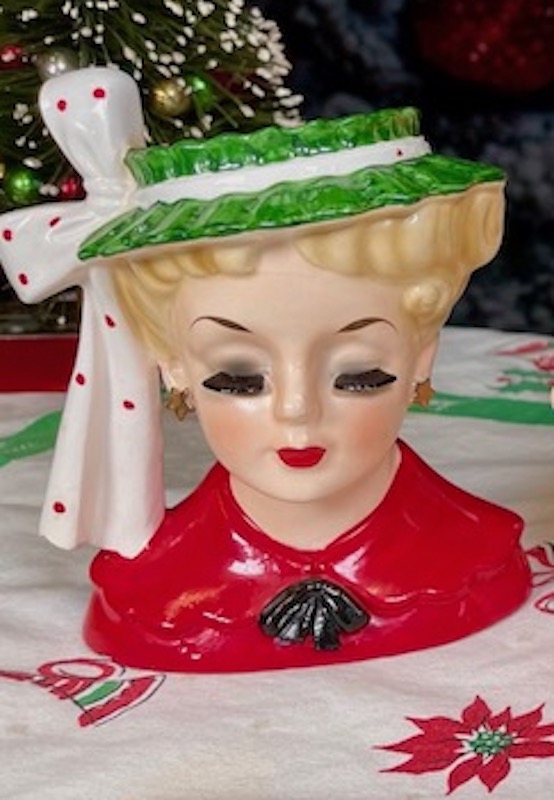 Vintage Christmas I Love Lucy Napco Head Vase
