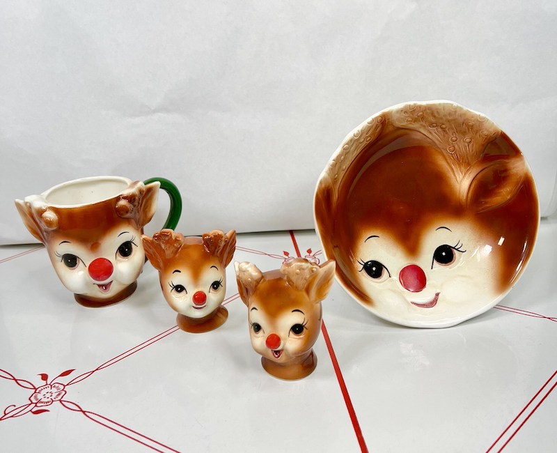 Rudolph Reindeer 3 D Mug Cup Christmas Coffee Tea Ceramic