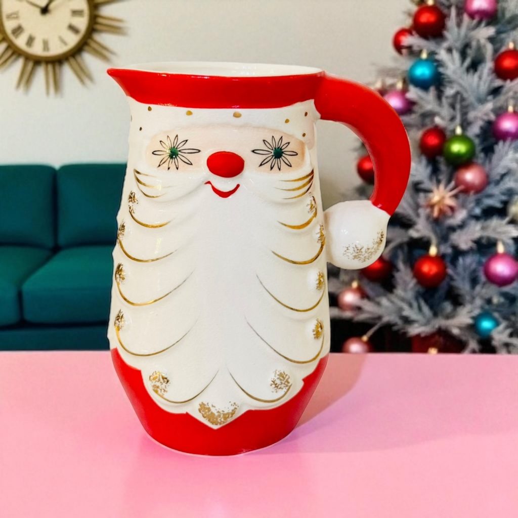 Holt Howard Starry Eyed Santa Pitcher