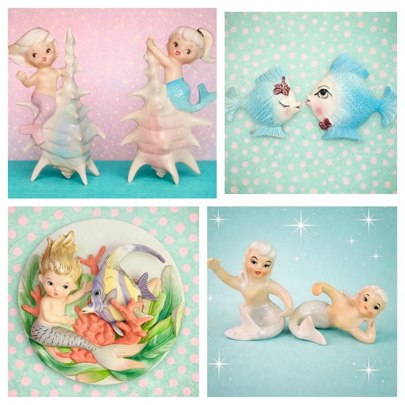 Vintage Norcrest and Lefton Mermaids